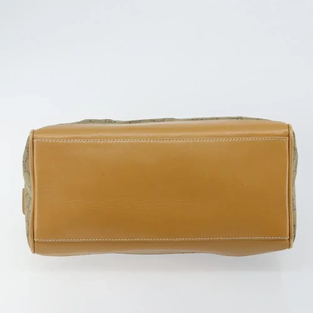 GUCCI GG Canvas Boston Bag Beige Gold